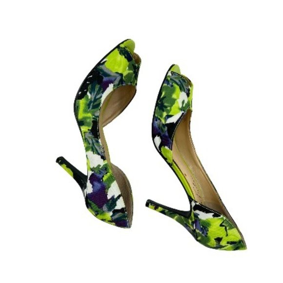 Marc Fisher Joey Floral Heel Sandals Green Size 7.5M Heels - Picture 5 of 7